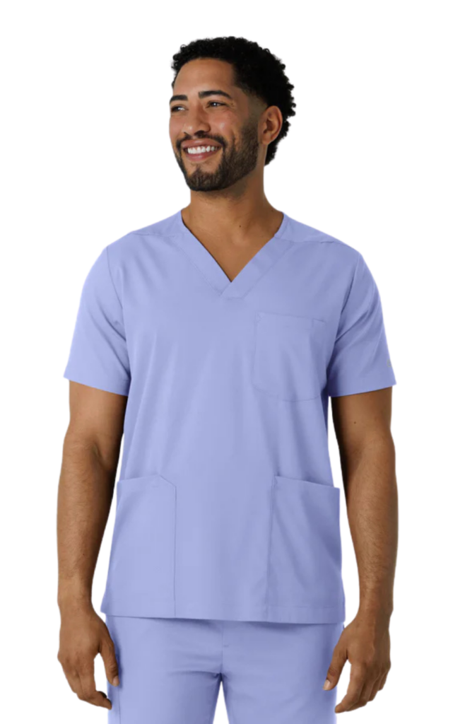 Lavender-mens-medical-scrub-top-uniform