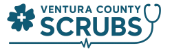 Ventura County Scrub Store official logo for medical uniforms in California.